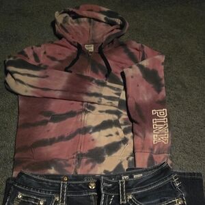 PINK Victoria's Secret Purple Zip-Up Hoodie